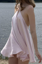 Load image into Gallery viewer, Hot A Line Halter Neck White Short Homecoming Dress with Ruffles