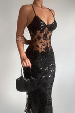 Load image into Gallery viewer, Gorgeous Mermaid Spaghetti Straps Orange Long Prom Dress with Appliques