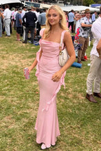 Load image into Gallery viewer, Lovely Mermaid Sweetheart Pink Long Prom Dress with Backless Ruffles