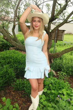 Load image into Gallery viewer, Modern Sheath Spaghetti Straps Pink Short Homecoming Dress with Bowknot