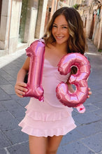 Load image into Gallery viewer, New Sheath Sweetheart Red Satin Short Homecoming Dress with Ruffles