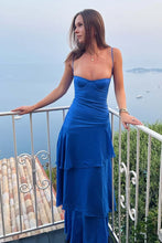 Load image into Gallery viewer, Charming Mermaid Spaghetti Straps Yellow Long Prom Dress with Ruffles