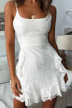 Load image into Gallery viewer, Spaghetti Straps Short Mini Little White Graduation Dress