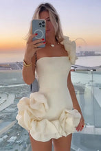 Load image into Gallery viewer, Stylish Bodycon One Shoulder Mini Graduation Dress with Ruffles