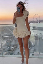 Load image into Gallery viewer, Stylish Bodycon One Shoulder Mini Graduation Dress with Ruffles
