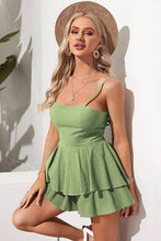 Load image into Gallery viewer, Simple Spaghetti Straps Keyhole Back 2 Layers Graduation Dress