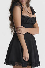 Load image into Gallery viewer, Cute A-Line Square Neck Lace Cap Sleeves Little White Graduation Dress