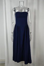 Load image into Gallery viewer, Simple A-Line Spaghetti Straps Tea Length Graduation Party Dress