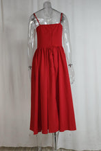 Load image into Gallery viewer, Simple A-Line Spaghetti Straps Tea Length Graduation Party Dress