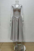 Load image into Gallery viewer, Simple A-Line Spaghetti Straps Tea Length Graduation Party Dress