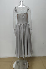 Load image into Gallery viewer, Simple A-Line Spaghetti Straps Tea Length Graduation Party Dress