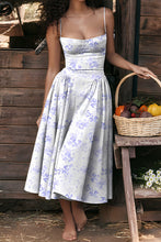 Load image into Gallery viewer, Simple A-Line Spaghetti Straps Tea Length Graduation Party Dress