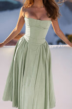 Load image into Gallery viewer, Simple A-Line Spaghetti Straps Tea Length Graduation Party Dress
