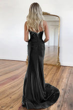 Load image into Gallery viewer, Green Gorgeous Mermaid Sweetheart Satin Prom Dress With Split