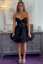 Load image into Gallery viewer, Pretty A-Line Sweetheart Lace Up Short Tulle Homecoming Dress