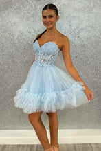 Load image into Gallery viewer, Pretty A-Line Sweetheart Lace Up Short Tulle Homecoming Dress