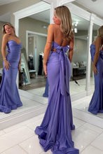 Load image into Gallery viewer, Pretty Mermaid Sweetheart Yellow Long Prom Dress with Bowknot Back