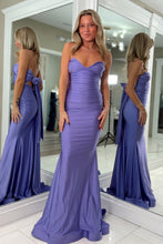 Load image into Gallery viewer, Pretty Mermaid Sweetheart Yellow Long Prom Dress with Bowknot Back