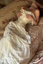 Load image into Gallery viewer, Princess A Line Sweetheart Ivory Corset Party Dress with Ruffles Criss Cross Back