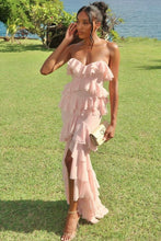 Load image into Gallery viewer, Princess Sheath Sweetheart Pink Long Prom Dress with Ruffles