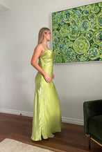 Load image into Gallery viewer, Simple Sheath Spaghetti Straps Light Green Long Party Dress with Backless