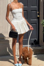 Load image into Gallery viewer, Simple White Spaghetti Straps A-Line Homecoming Dress with Structured Bodice