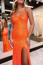 Load image into Gallery viewer, Sparkly Sequin Long Glitter Prom Party Dress With Split