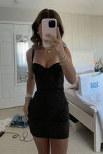 Load image into Gallery viewer, Bling Sheath Sweetheart Red Short Homecoming Dress with Beading