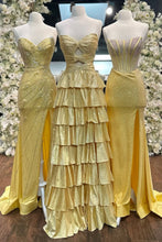 Load image into Gallery viewer, Sparkly A Line Sweetheart Hot Pink Long Prom Dress with Beading