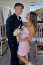 Load image into Gallery viewer, Stunning A Line Strapless Light Pink Mini Party Dress