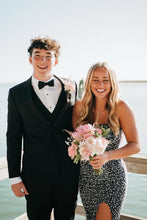 Load image into Gallery viewer, Stunning Mermaid Strapless Black Long Prom Dress with Pearls