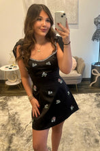 Load image into Gallery viewer, Stylish A Line Spaghetti Straps White Satin Short Homecoming Dress with Beading Embroidery