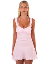 Load image into Gallery viewer, Stylish A Line Sweetheart Red Polka Dots Short Homecoming Dress with Criss Cross Back