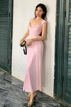 Load image into Gallery viewer, Stylish Mermaid Sweetheart Pink Long Prom Dress with Criss Cross Back