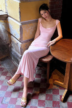 Load image into Gallery viewer, Stylish Mermaid Sweetheart Pink Long Prom Dress with Criss Cross Back
