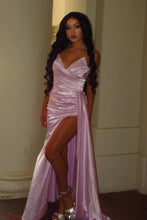 Load image into Gallery viewer, Stylish Mermaid Sweetheart Pink Long Prom Dress with Split Front