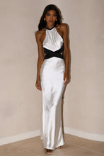 Load image into Gallery viewer, Stylish Sheath Halter Neck White Long Party Dress with Open Back