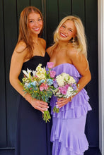 Load image into Gallery viewer, Stylish Sheath Spaghetti Straps/Sweetheart Light Blue/ Purple Long Prom Dress