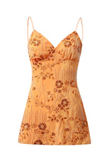 Load image into Gallery viewer, Stylish Sheath Spaghetti Straps Orange Short Homecoming Dress with Beading
