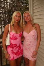 Load image into Gallery viewer, Stylish Sheath Spaghetti Straps Orange Short Homecoming Dress with Beading