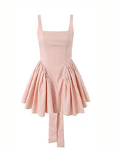 Load image into Gallery viewer, Sweety A Line Square Neck Pink Short Homecoming Dress with Bowknot