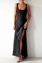 Load image into Gallery viewer, Elegant Sheath Square Neck Yellow Long Prom Dress with Criss Cross Back