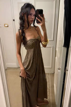 Load image into Gallery viewer, Charming A Line Sweetheart Dark Green Long Prom Dress with Beading