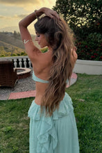 Load image into Gallery viewer, Trendy A Line Sweetheart Mint Green Long Prom Dress with 3D Flowers