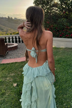 Load image into Gallery viewer, Trendy A Line Sweetheart Mint Green Long Prom Dress with 3D Flowers