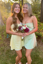 Load image into Gallery viewer, Trendy A Line Sweetheart Yellow Short Homecoming Dress with Keyhole
