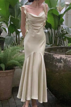 Load image into Gallery viewer, Trendy Mermaid Spaghetti Straps Light Pink Long Prom Dress with Ruffles