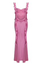 Load image into Gallery viewer, Trendy Mermaid Square Neck Light Blue Long Prom Dress with Ruffles