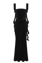 Load image into Gallery viewer, Trendy Mermaid Square Neck Light Blue Long Prom Dress with Ruffles