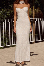 Load image into Gallery viewer, Trendy Mermaid Sweetheart White Lace Long Party Dress